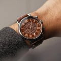 Earnshaw Earnshaw Investigator ES-8194-03 мужские часы коричневый циферблат на запястье