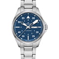 Hamilton Hamilton Khaki Aviation Pilot Day Date Auto H64635140  H64635140 механические мужские часы  синий циферблат, браслет нержавеющая сталь — вид спереди