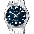 Casio Casio MTP-1310PD-2B  MTP-1310PD-2B кварцевые мужские часы синий циферблат, браслет нержавеющая сталь — вид спереди
