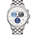 Certina Certina DS-8 Chrono C045.417.44.011.00 DS 8 C0454174401100 кварцевые мужские часы белый циферблат, браслет титановый — вид спереди