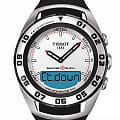 Tissot Tissot T-Tactile Sailing-Touch T056.420.27.031.00 T Touch T0564202703100 кварцевые мужские часы белый циферблат, браслет силикон — вид спереди