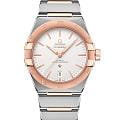 Omega Omega Constellation 131.20.39.20.02.001  13120392002001 механические мужские часы серебристый циферблат, браслет нержавеющая сталь — вид спереди