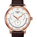 Tissot Tissot Tradition Perpetual Calendar T063.637.36.037.00 Tradition T0636373603700 кварцевые мужские часы  белый циферблат, браслет кожаный — вид спереди