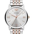 Emporio Armani Emporio Armani AR11093  AR11093 кварцевые мужские часы серебристый циферблат, браслет  — вид спереди