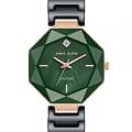 Anne Klein Anne Klein Ceramics 5064GNBK  5064GNBK кварцевые женские часы зеленый циферблат, браслет керамика — вид спереди