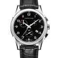 Hamilton Hamilton Jazzmaster Thinline Quartz H38612733  H38612733 кварцевые мужские часы черный циферблат, браслет кожаный — вид спереди