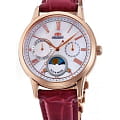 Orient Orient RA-KA0001A10  RA-KA0001A кварцевые женские часы  белый циферблат, браслет кожаный — вид спереди
