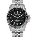 Jacques Lemans Jacques Lemans Liverpool Diver 1-2205H  1-2205H кварцевые мужские часы черный циферблат, браслет нержавеющая сталь — вид спереди