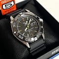 Seiko Seiko 5 Regular SNZB23J2 механические мужские часы часы крупный план черный циферблата