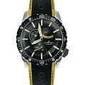 Jacques Lemans Jacques Lemans 1-1584C  1-1584C кварцевые мужские часы черный циферблат, браслет кожаный — вид спереди