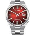 Citizen Citizen Tsuyosa NJ0150-56W  NJ0150-56W механические мужские часы красный циферблат, браслет нержавеющая сталь — вид спереди