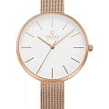 Obaku Obaku V211LXVIMV  V211LXVIMV кварцевые женские часы белый циферблат, браслет сталь с ip покрытием — вид спереди