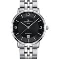Certina Certina DS Caimano Powermatic 80 C035.407.11.057.00 DS Caimano C0354071105700 механические мужские часы черный циферблат, браслет нержавеющая сталь — вид спереди