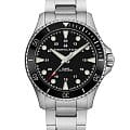 Hamilton Hamilton Khaki Navy Scuba Automatic H82515130  H82515130 механические мужские часы черный циферблат, браслет нержавеющая сталь — вид спереди