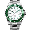 Epos Epos Diver 3504.131.93.10.30  3504.131.93.10.30 механические мужские часы белый циферблат, браслет нержавеющая сталь — вид спереди
