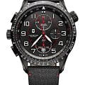 Victorinox Victorinox 241716  241716 механические мужские часы  черный циферблат, браслет кожа + нейлон — вид спереди