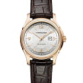Hamilton Hamilton Jazzmaster Viewmatic Auto H32335555  H32335555 механические мужские часы серебристый циферблат, браслет кожаный — вид спереди