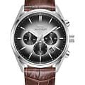 Slazenger Slazenger SL.09.2494.2.05  SL.09.2494.2.05 кварцевые мужские часы черный циферблат, браслет кожаный — вид спереди