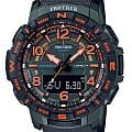 Casio Casio Pro Trek PRT-B50FE-3 PRT PRT-B50FE-3ER кварцевые мужские часы зеленый циферблат, браслет пластик — вид спереди