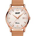 Tissot Tissot Heritage Visodate T118.410.36.277.01 Visodate T1184103627701 кварцевые женские часы  белый циферблат, браслет кожаный — вид спереди