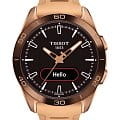 Tissot Tissot T-Touch Connect Sport T153.420.47.051.05 T Touch T1534204705105 кварцевые мужские часы черный циферблат, браслет силикон — вид спереди