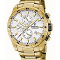 Festina Festina Chrono Sport F20541/1  F20541/1 кварцевые мужские часы белый циферблат, браслет сталь c pvd покрытием — вид спереди
