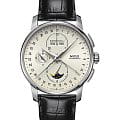 Mido Mido Baroncelli M8607.4.M1.42  M86074M142 механические мужские часы белый циферблат, браслет кожаный — вид спереди