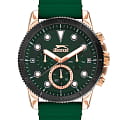 Slazenger Slazenger SL.09.2012.2.05  SL.09.2012.2.05 кварцевые мужские часы зеленый циферблат, браслет силикон — вид спереди
