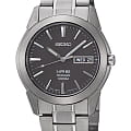 Seiko Seiko SGG731P1S  SGG731P1S кварцевые мужские часы черный циферблат, браслет титановый — вид спереди