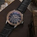 Earnshaw Earnshaw Longitude ES-8808-04,  англия мужские часы на браслете кожаный боковой вид