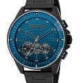 Just Cavalli Just Cavalli Leone JC1G348M0075  JC1G348M0075 кварцевые мужские часы синий циферблат, браслет нержавеющая сталь с pvd-покрытием — вид спереди