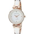 Anne Klein Anne Klein Diamond  1980WTRG  1980WTRG кварцевые женские часы белый циферблат, браслет сталь c pvd покрытием — вид спереди