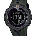 Casio Casio Pro Trek PRW-3100Y-3E PRW PRW-3100Y-3E кварцевые мужские часы черный циферблат, браслет пластик — вид спереди