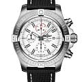 Breitling Breitling Super Avenger Chronograph 48 A133751A1A1X1  A133751A1A1X1 механические мужские часы белый циферблат, браслет кожаный — вид спереди