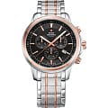 Swiss Military by Chrono Swiss Military by Chrono SM34052.06  SM34052.06 кварцевые мужские часы  черный циферблат, браслет  — вид спереди