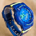 Casio Casio Baby-G BGA-185FS-2ADR кварцевые женские часы часы крупный план синий циферблата