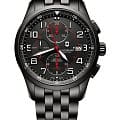 Victorinox Victorinox 241741  241741 механические мужские часы  черный циферблат, браслет сталь c pvd покрытием — вид спереди