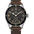 Hamilton Hamilton Khaki Aviation Pilot Pioneer H76719530  H76719530 механические мужские часы черный циферблат, браслет кожаный — вид спереди