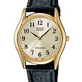 Casio Casio MTP-1154PQ-7B2  MTP-1154PQ-7B2 кварцевые мужские часы шампань циферблат, браслет кожаный — вид спереди